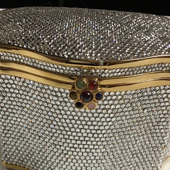 Vintage Judith Leiber Swarovski  Minaudiere Clutch - Picture 2 of 7
